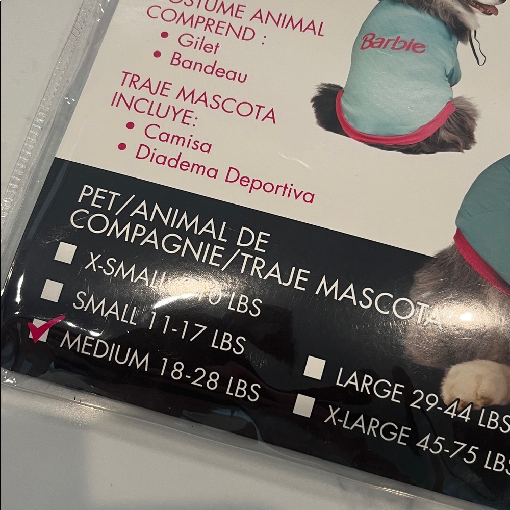 Barbie | Aerobics Pet Outfit | Size M (18-28LBS.) - Picture 3 of 3